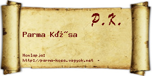 Parma Kósa névjegykártya